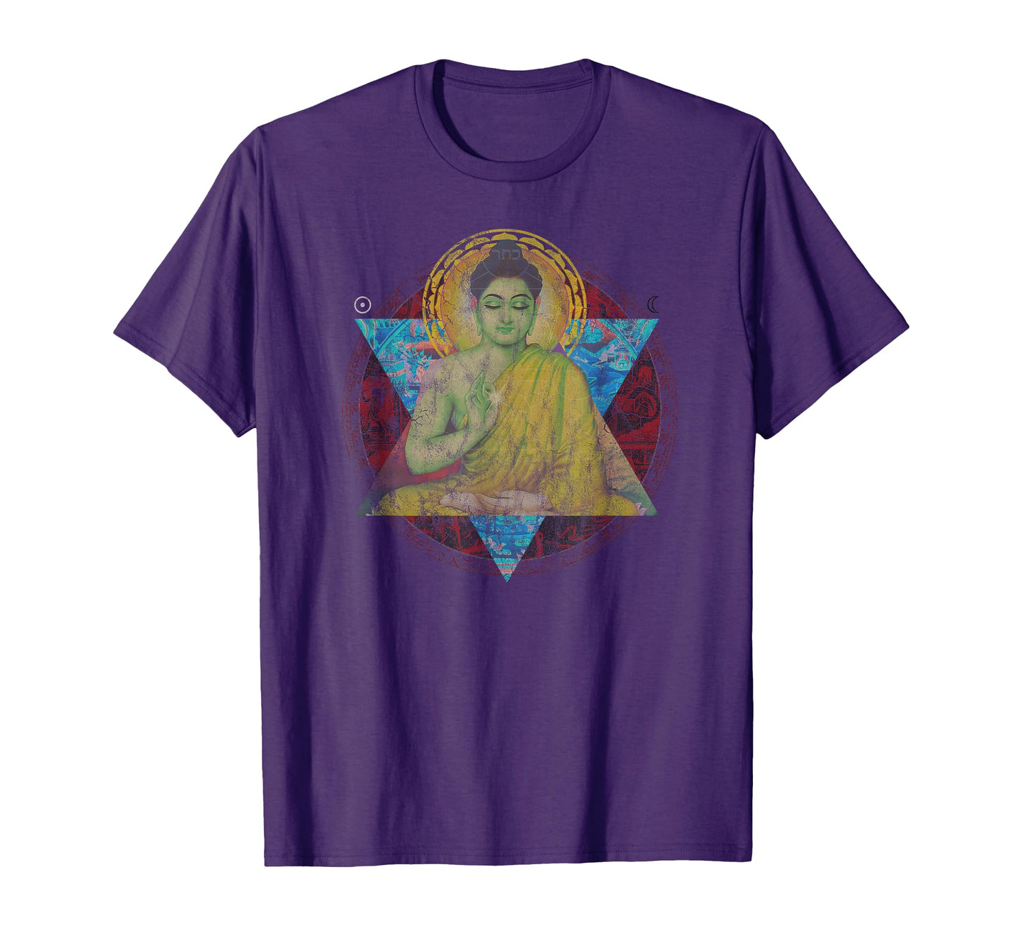Yoga Buddhism Dharma Wheel Buddha Dharma Vintage Meditate T-Shirt