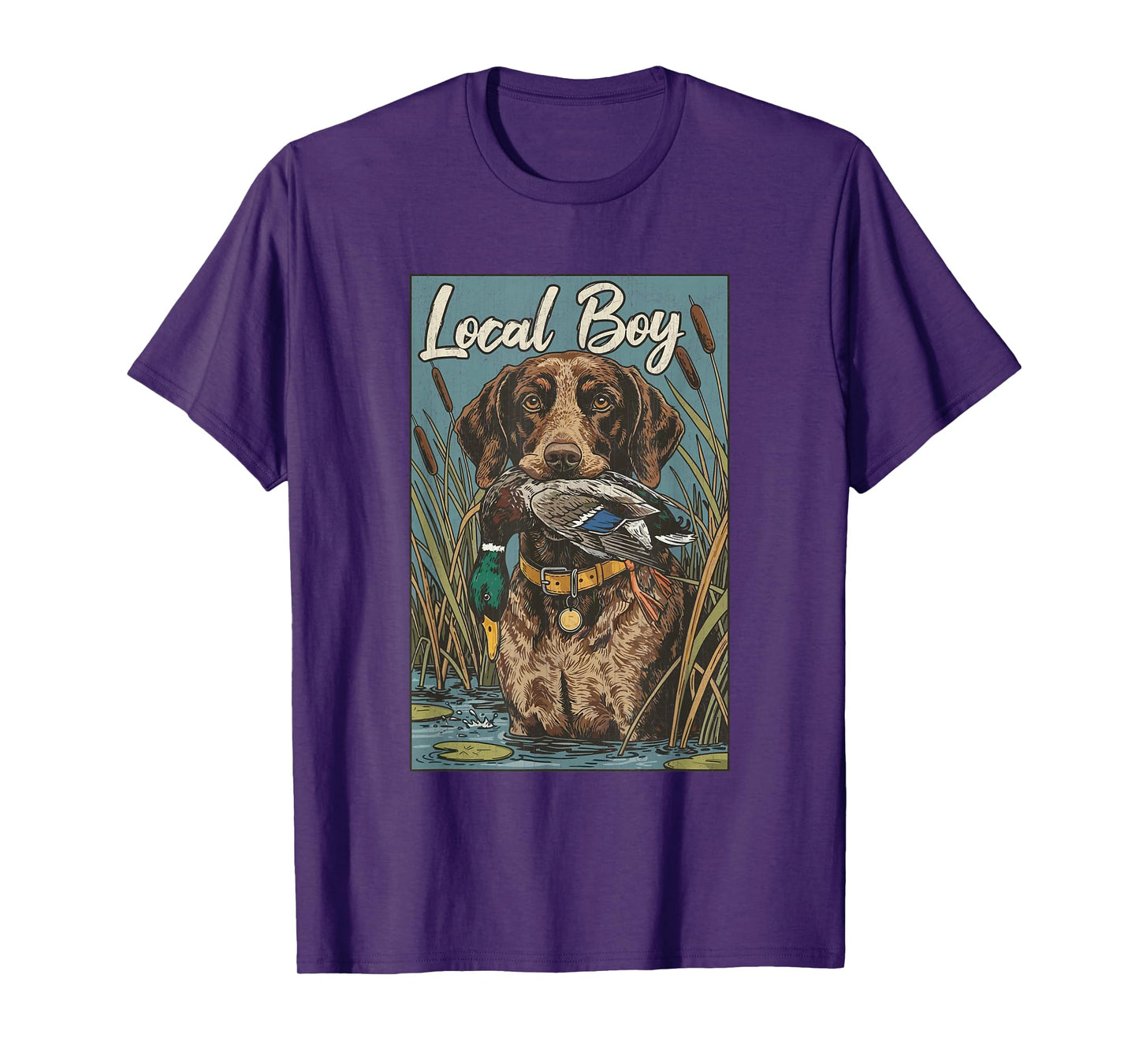 Local Boy Chocolate Labrador Retriever Duck Hunting Vintage T-Shirt