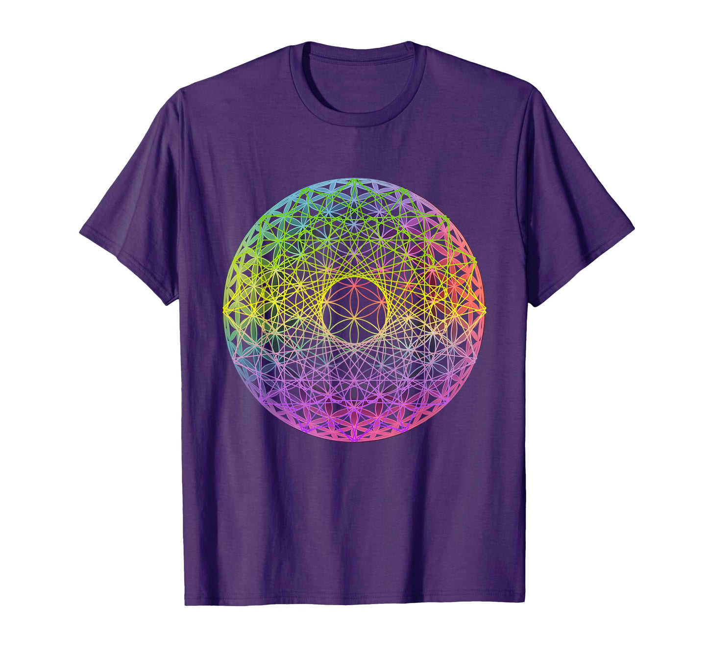 Sacred Geometry Mandala Chakra Alignment Through Ps chedelic T-Shirt