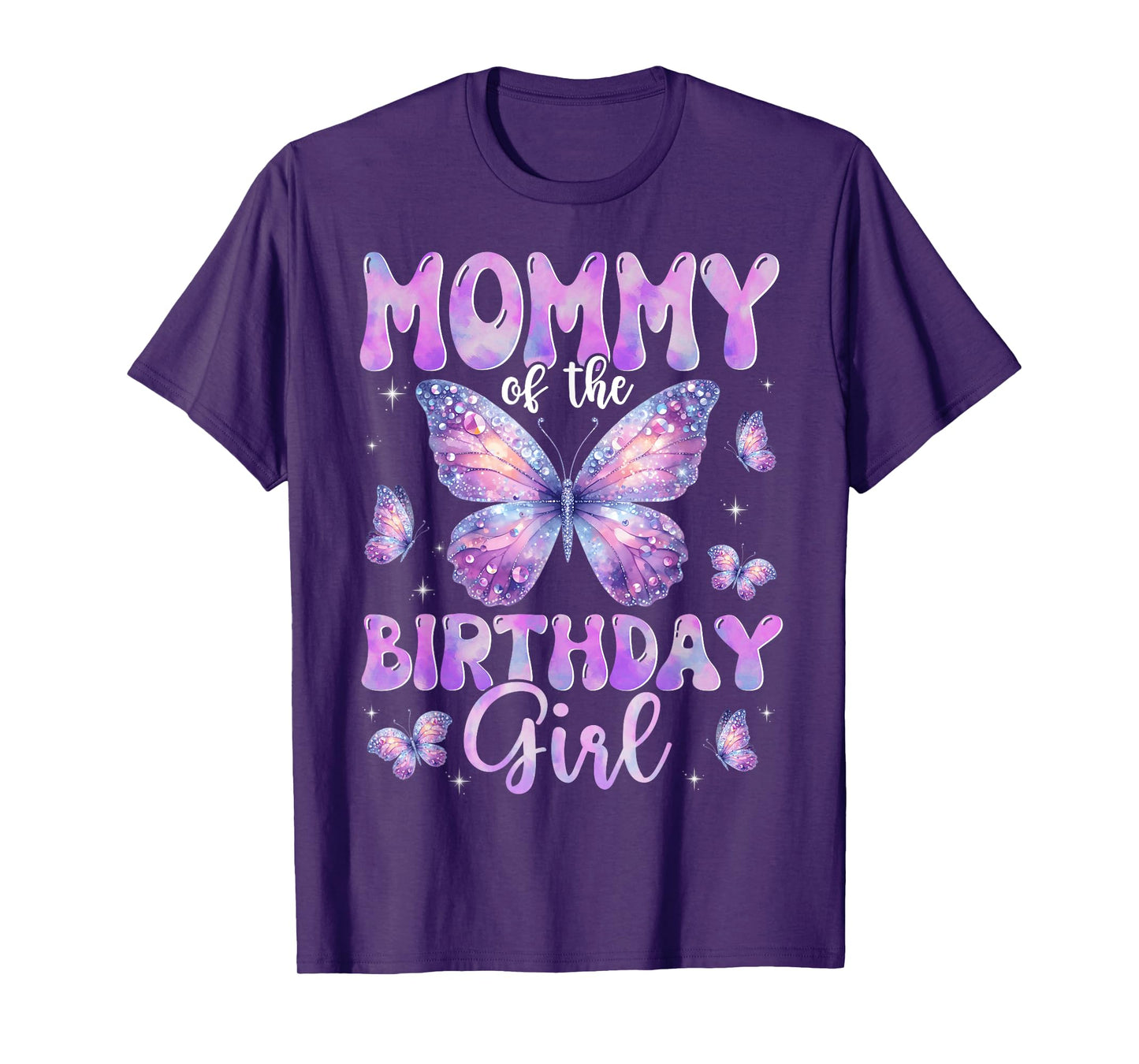 Mommy Of The Birthday Girl Butterfly Family Matching T-Shirt