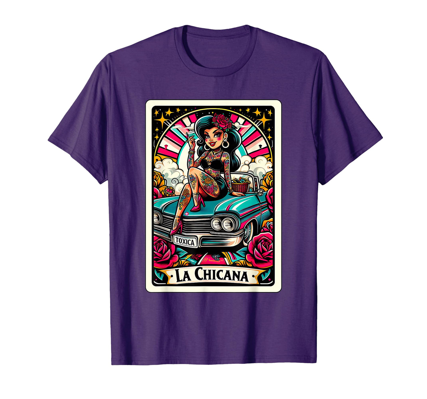 La Toxica Mexican Tarot Card Latina Woman Chicana T-Shirt