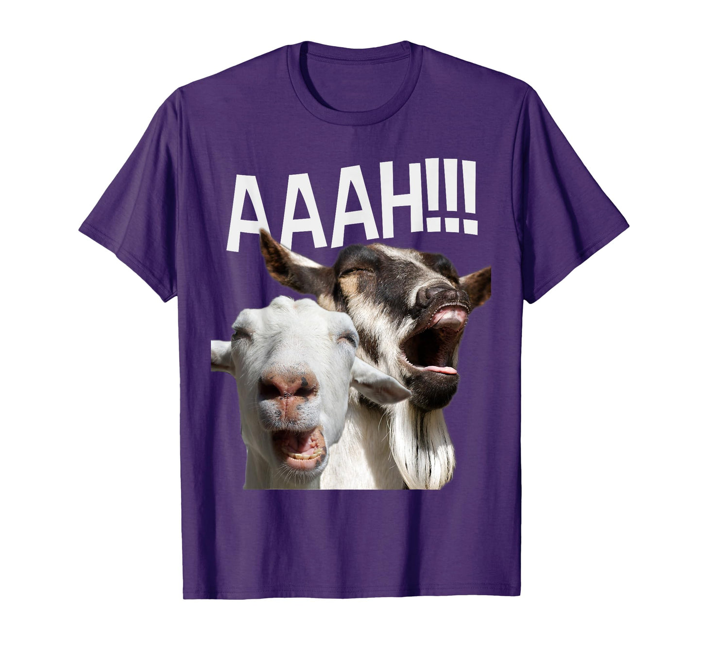 Screaming Goats AAAH!!! Funny Crazy Goat Lover Print T-Shirt