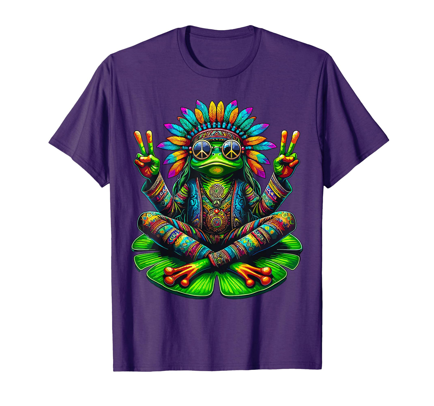 Frog Lover Peace Sign Hippie Frog T-Shirt