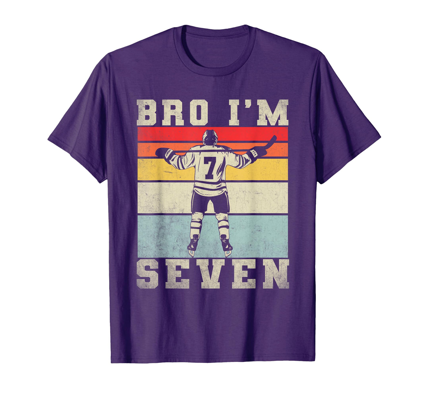 7th Birthday Ice Hockey Boy 7 Year Old Hockey Player T-Shirt