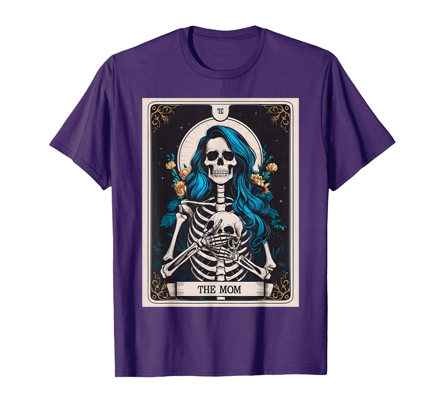 The Mom Tarot Card Skeleton Mothers Day Witch Mom Skull Mama T-Shirt
