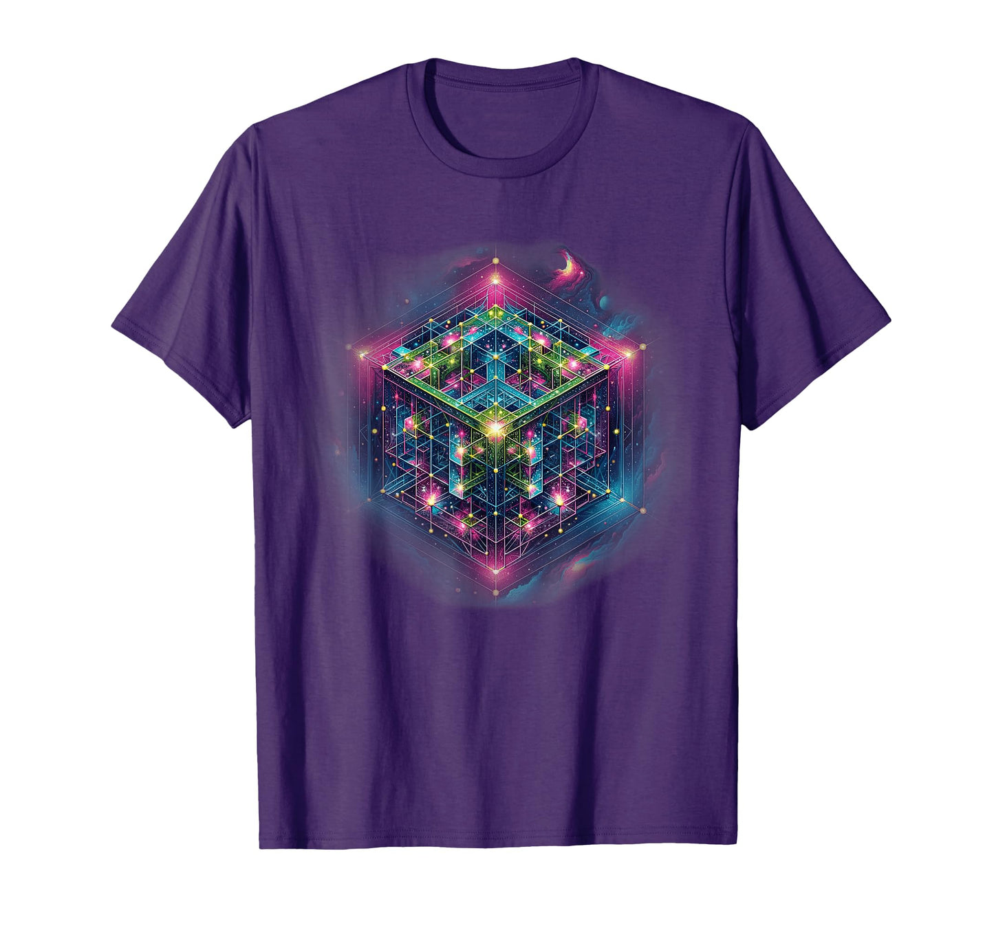 Sacred Geometry Flower of Life Metatron's Cube T-Shirt