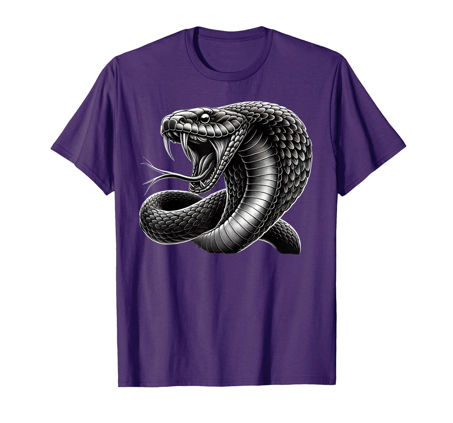 King Cobra Striking Pose Fierce Snake Lovers King Cobra T-Shirt