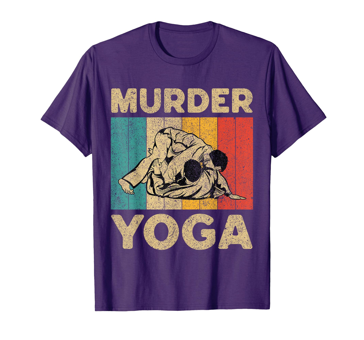 Murder Yoga Funny Vintage BJJ Brazilian Jiu Jitsu T-Shirt