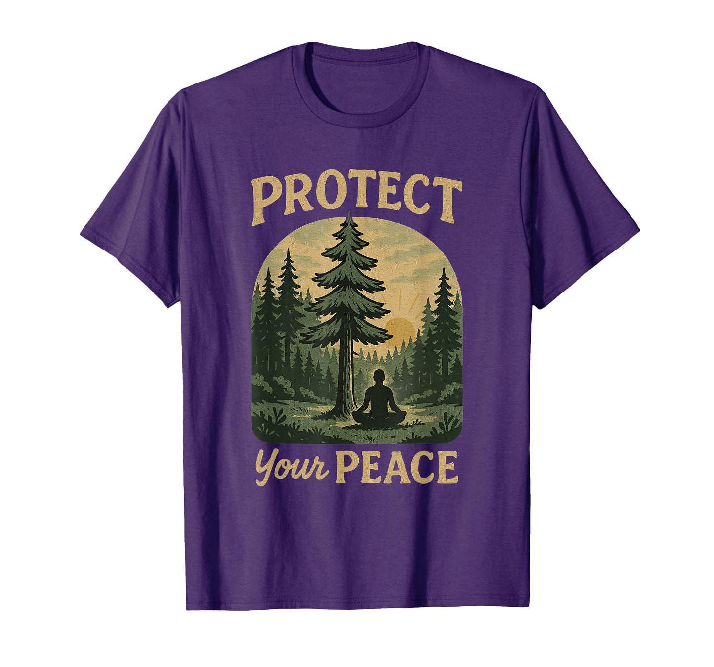 Protect Your Peace Mental Health Awareness Nature T-Shirt