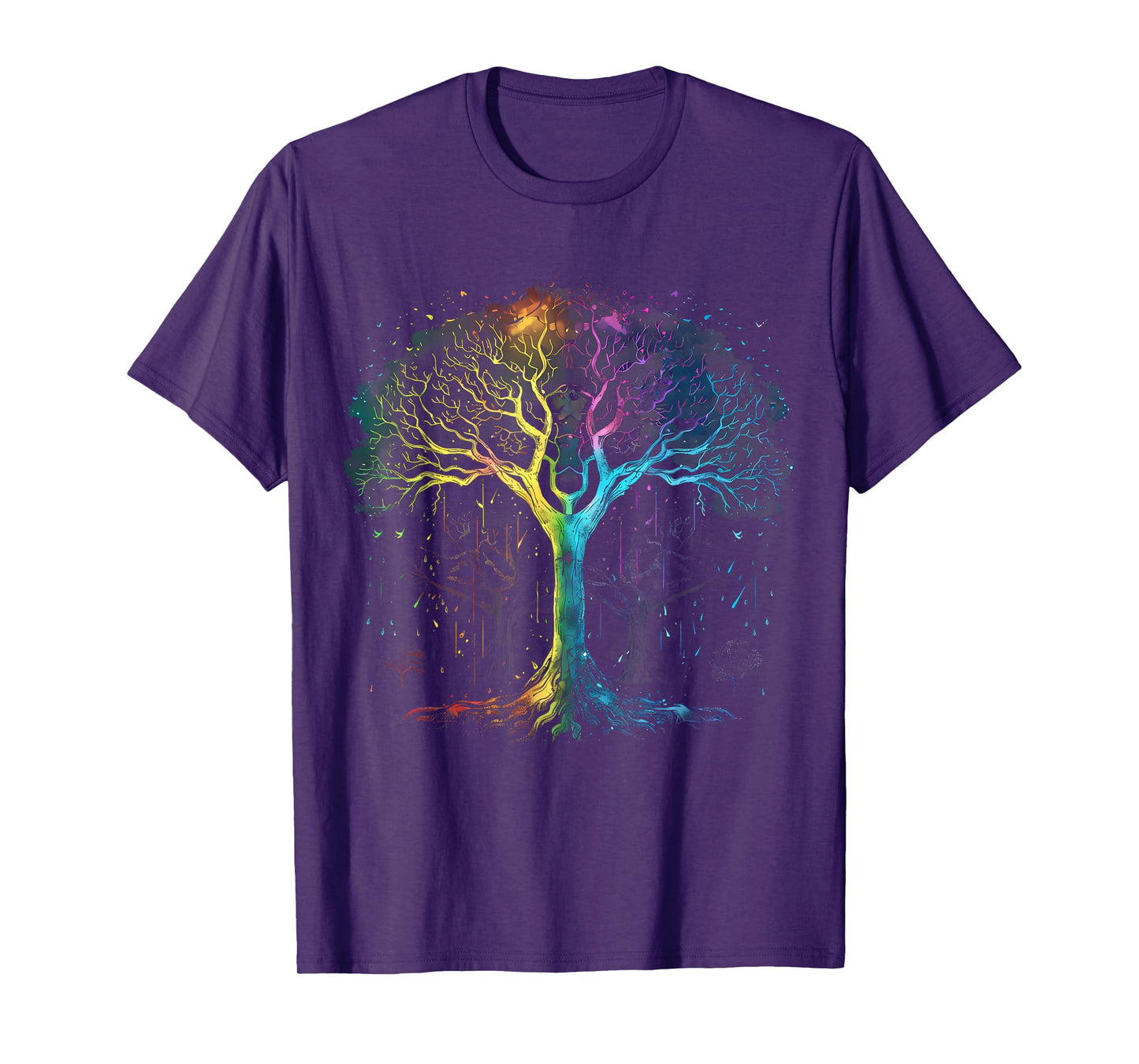 Tree of Life Yggdrasil Rainbow Tree T-Shirt