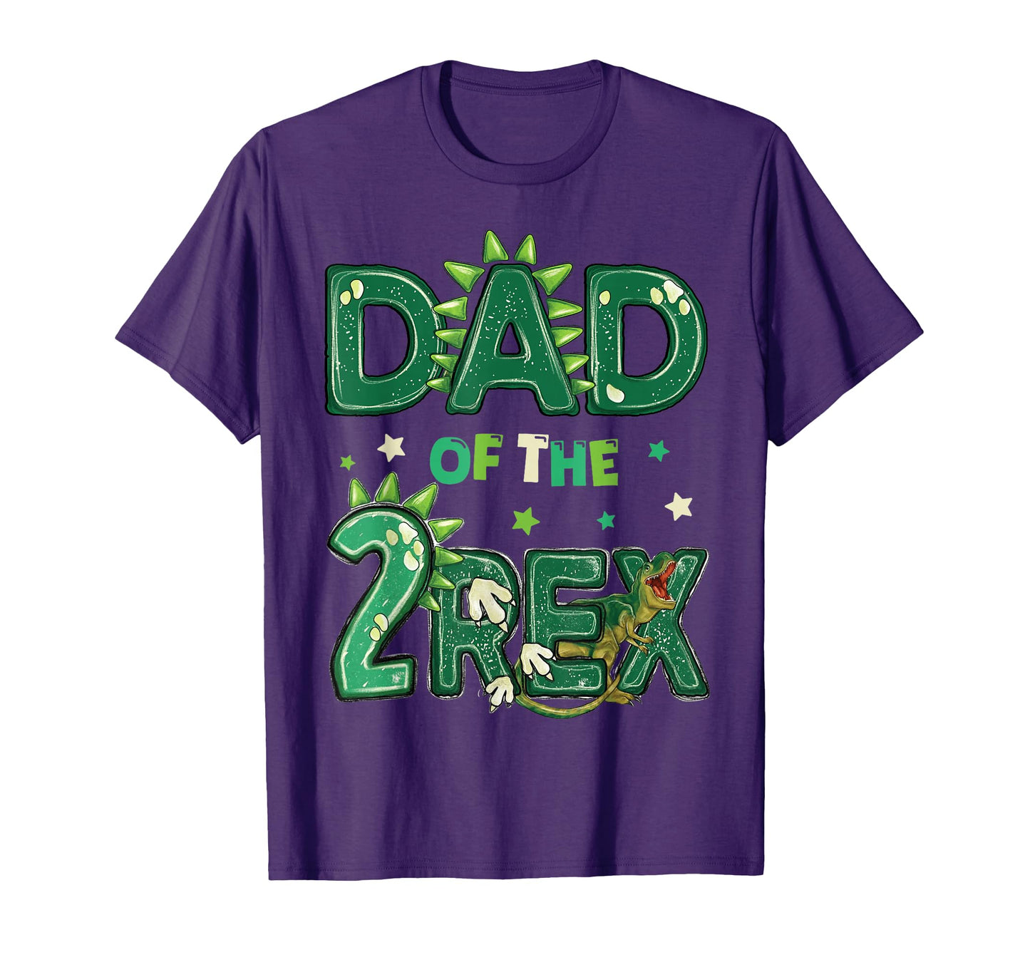 Dad Of The Two Rex Birthday Dinosaur Family Matching T-Shirt