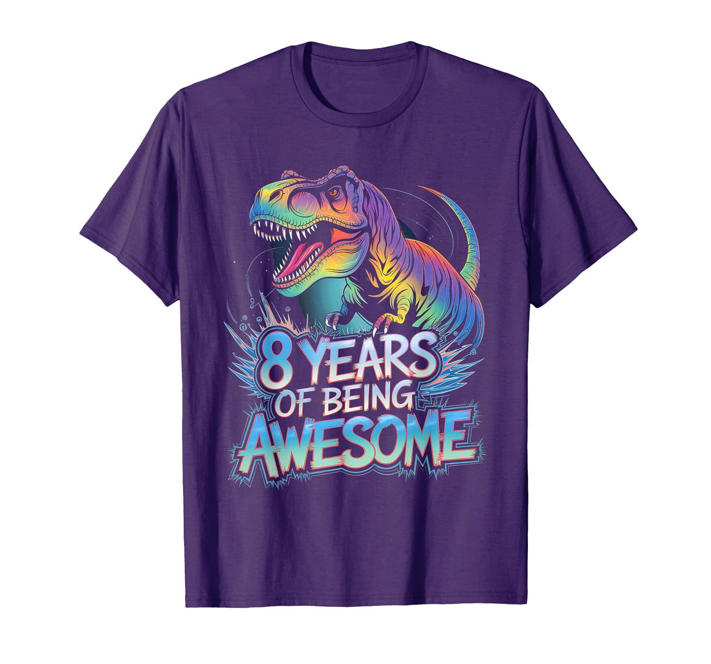 Dinosaur 8th Birthday Shirt For Boys 8 Year Old Birthday T-Shirt