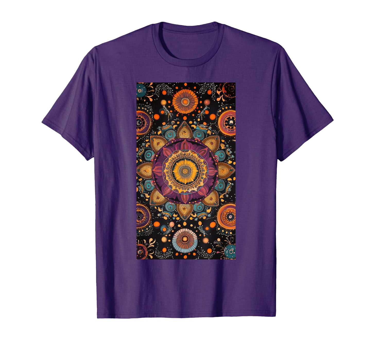 Geometric Mandala Patterns Bohemian Psychedelic T-Shirt