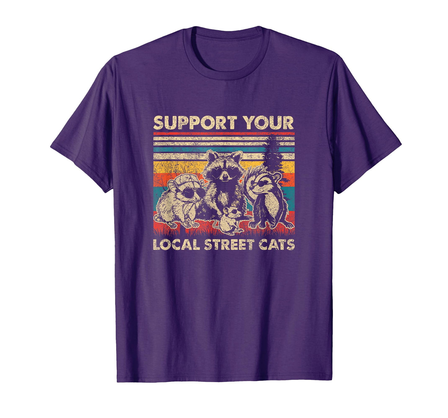 Support Local Street Cats Team Trash Opossum Raccoon Rat T-Shirt