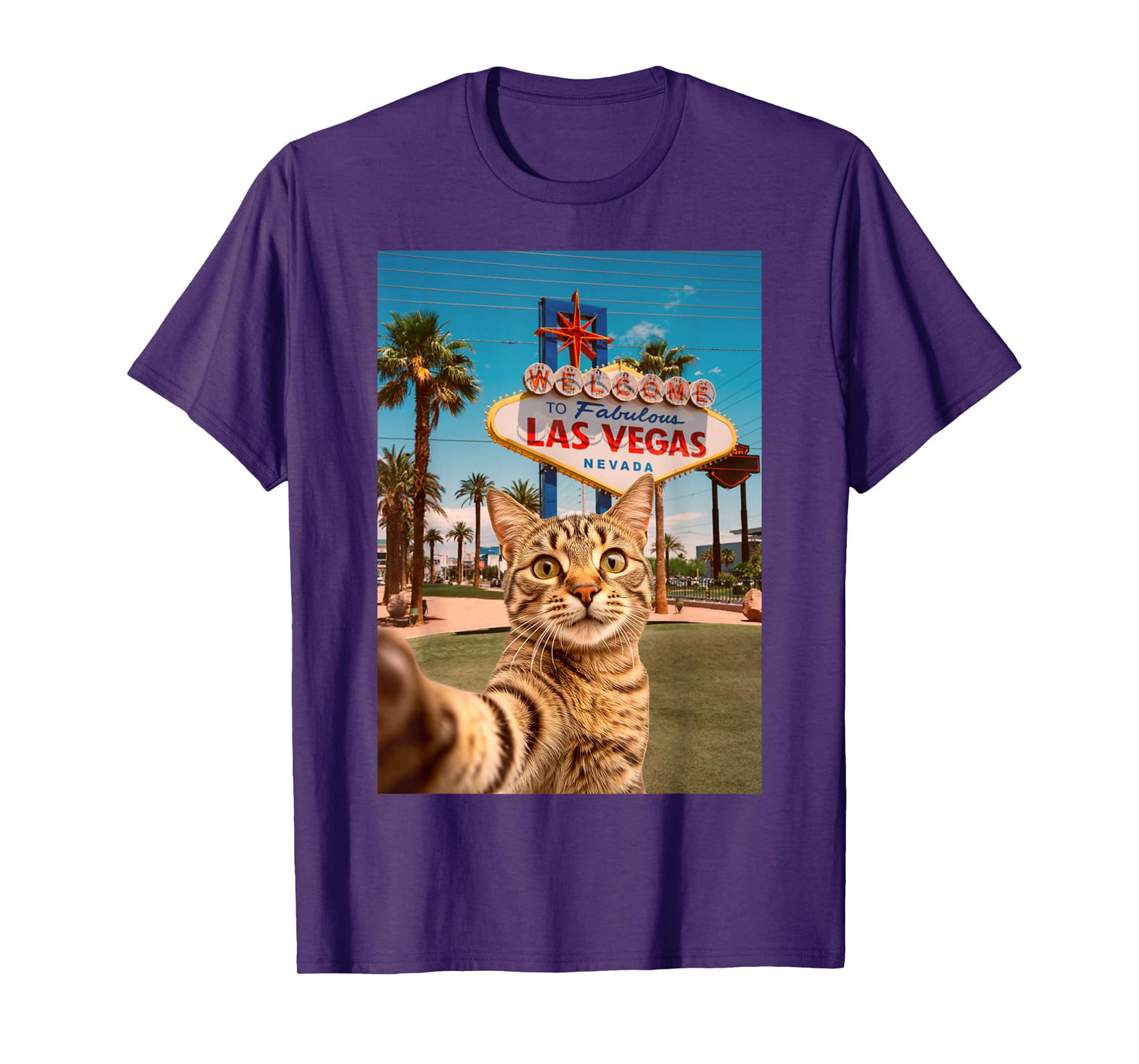 Funny Cat Selfie Las Vegas T-Shirt