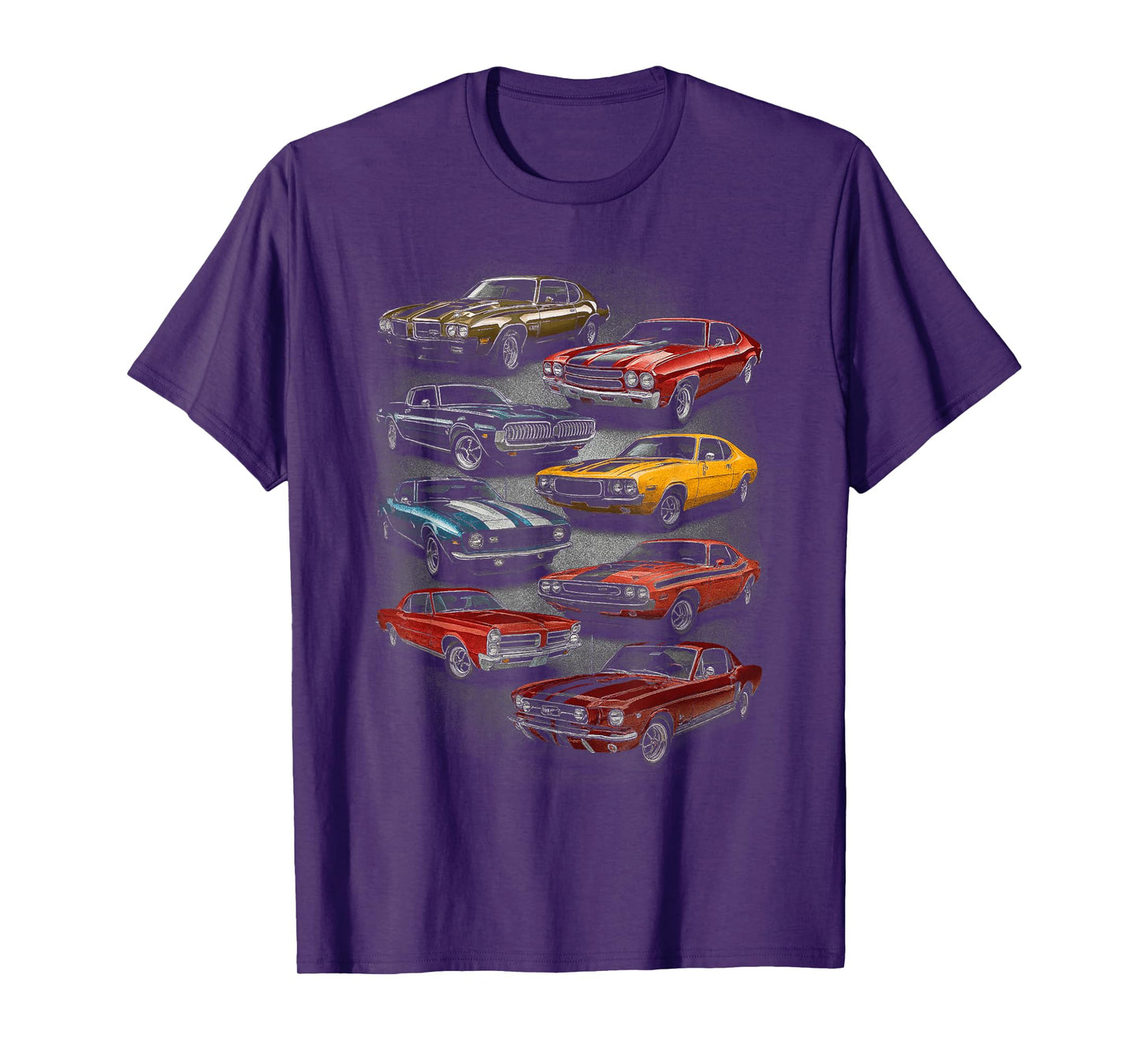 Vintage American Iconic Classic Muscle Car Retro Artwork T-Shirt