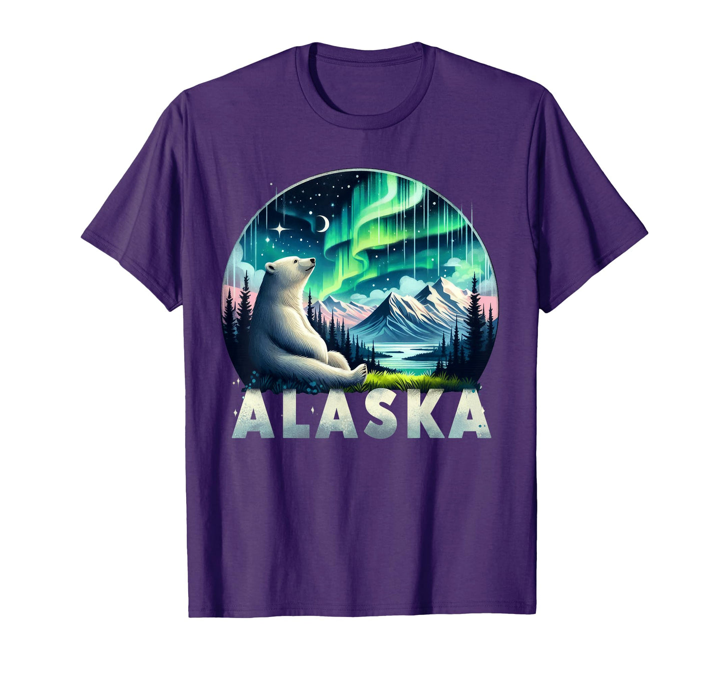Alaska Northern Lights Aurora Viewing Vacation Alaska Trip T-Shirt