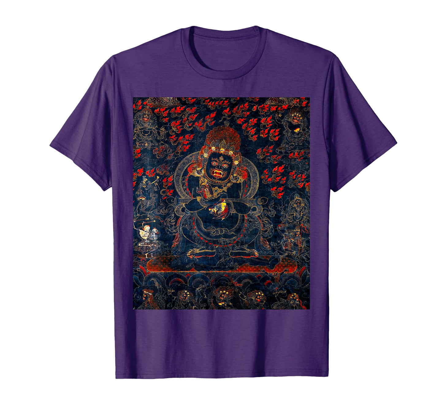 Mahakala Protector Tibetan Buddhist Thangka Mandala Buddhism T-Shirt