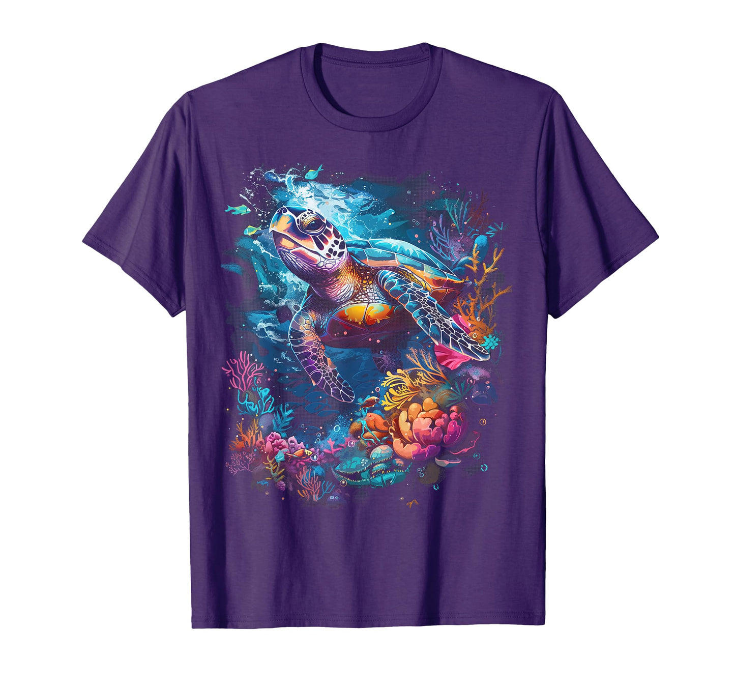 Sea Turtle Beach Lover Ocean Animal Graphic Novelty Womens T-Shirt