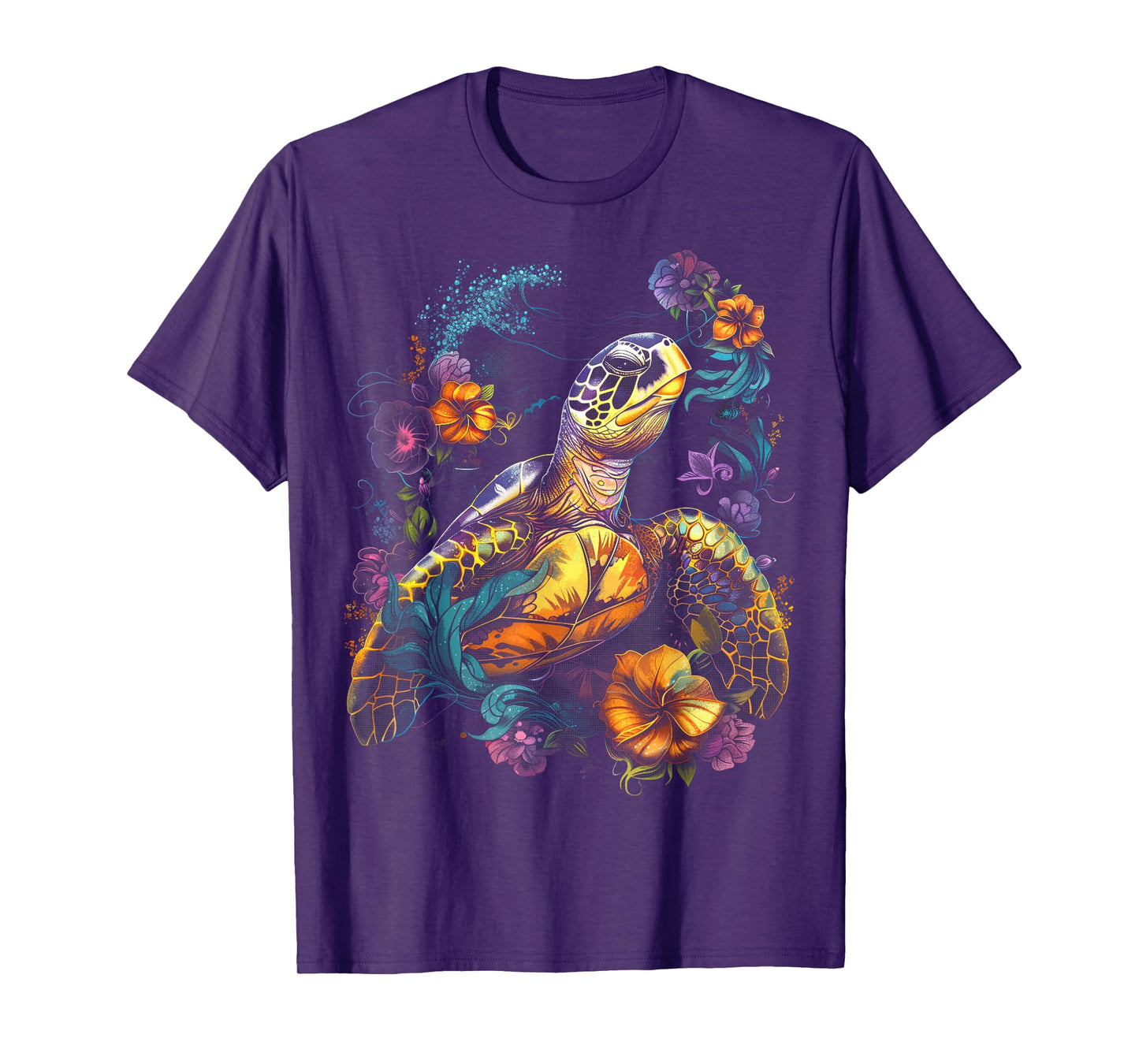 Sea Turtle Beach Lover Ocean Animal Graphic Novelty Womens T-Shirt