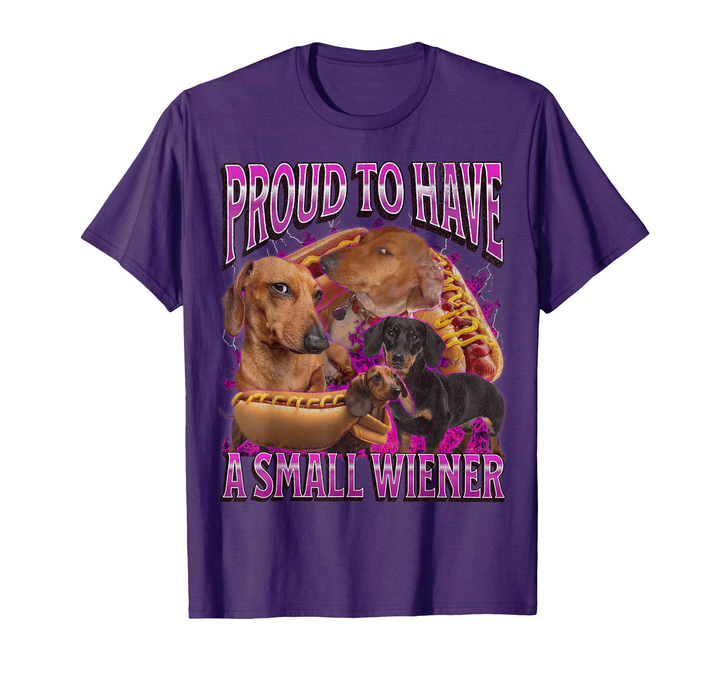 Proud To Have A Small Wiener Funny Offensive Dachshund T-Shirt