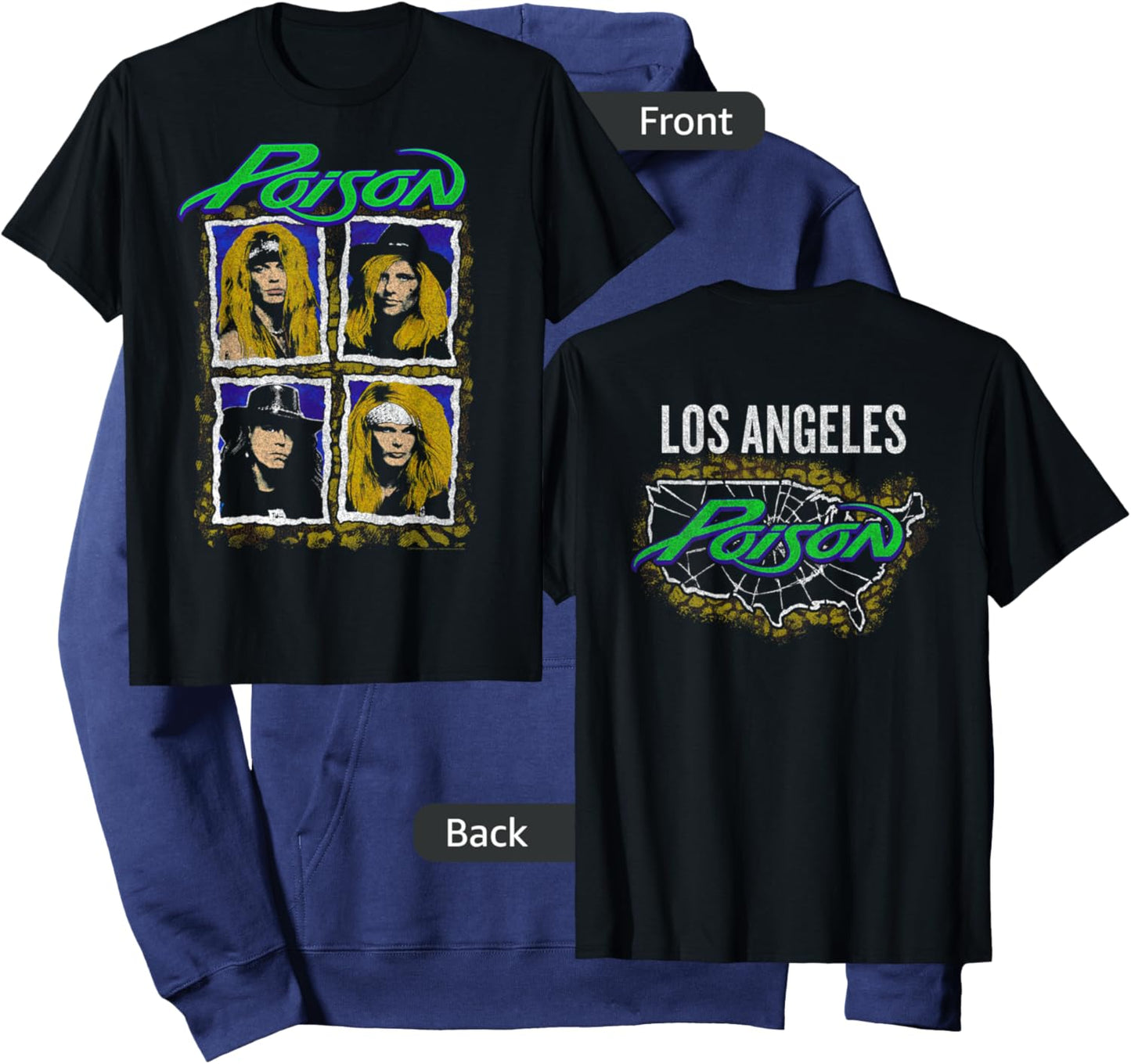 Poison - Vintage City Los Angeles Hoodie - Hoodie | Navy
