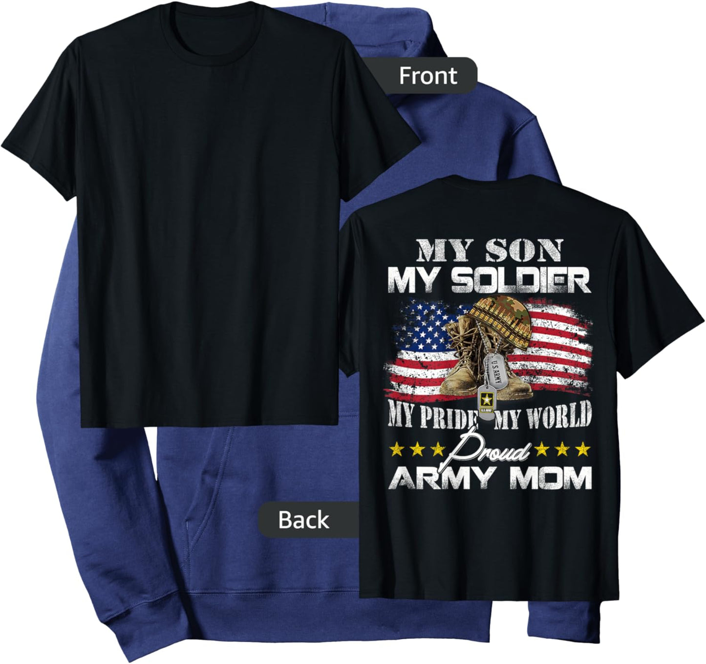 Proud Army Mom Army Mom Army Graduation Mom Army Mom Gift Hoodie - Hoodie | Navy