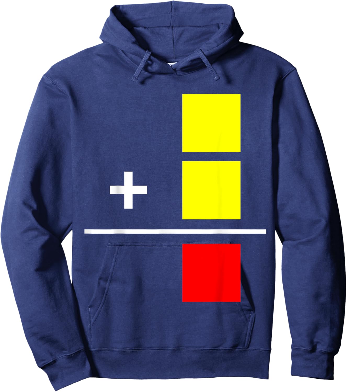 Soccer Yellow Red Card Football Referee Funny Rules Math Hoodie - Hoodie | Navy
