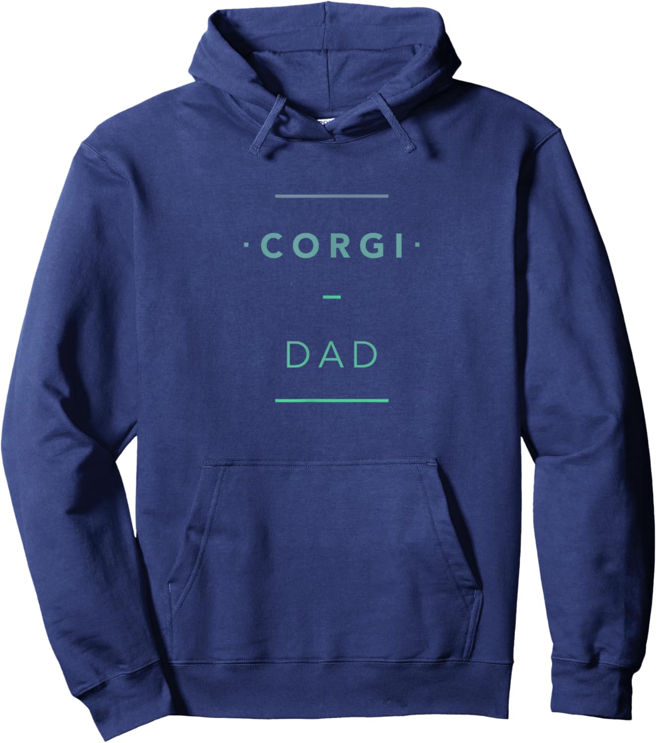 Corgi - Dad - Corgis - Aesthetic Animal Pet - Men Hoodie - Hoodie | Navy