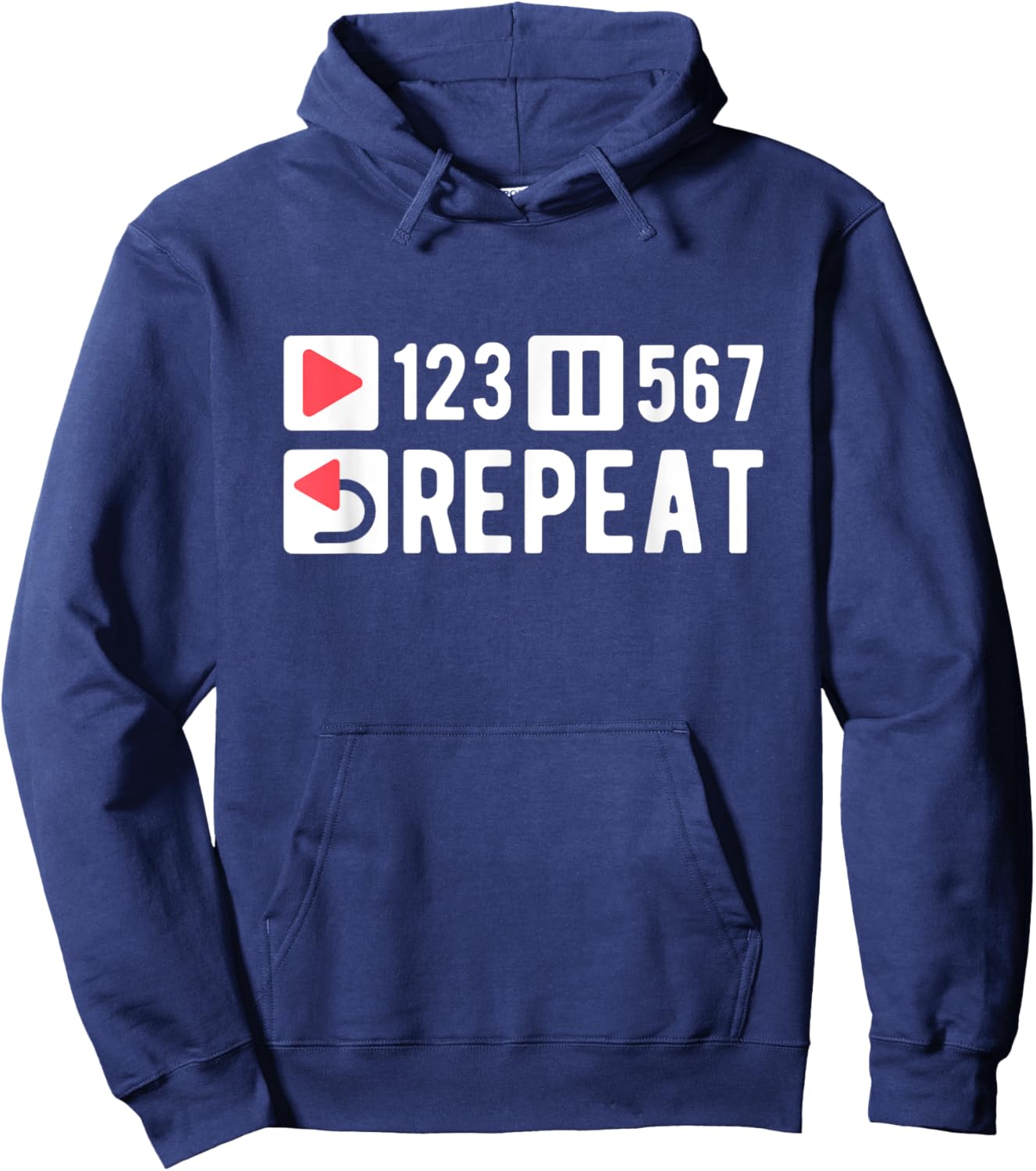 Latin Dancing Salsa Dancer 123-567 Repeat Salsa Hoodie - Hoodie | Navy