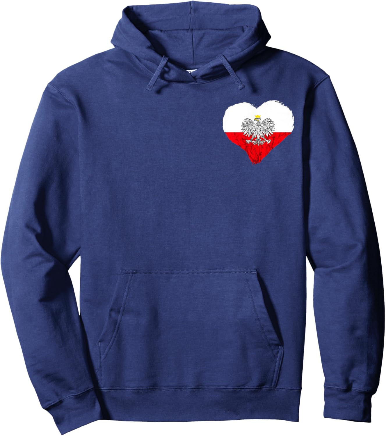 Poland Polish Flag Heart Polish Eagle Polish Pride Polska Hoodie - Hoodie | Navy
