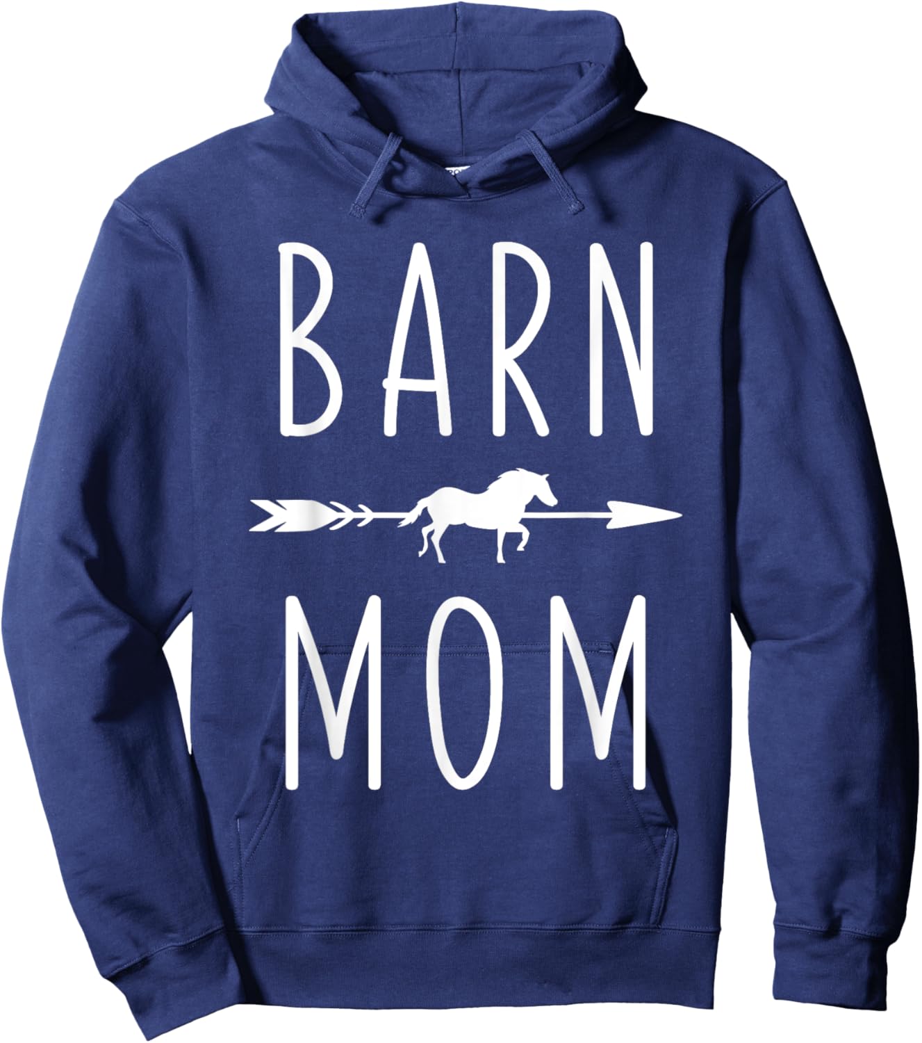 Barn Mom I Love My Horses Racing Riding Equestrian Hoodie - Hoodie | Navy