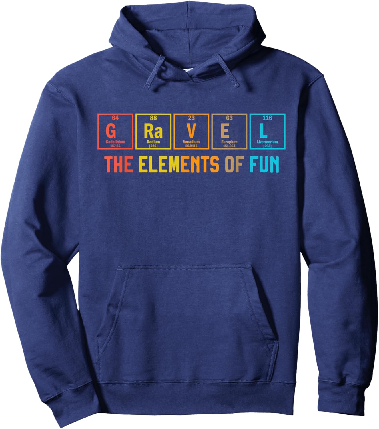 Gravel Bike The Elements of Fun Periodic Table Cyclocross Hoodie - Hoodie | Navy