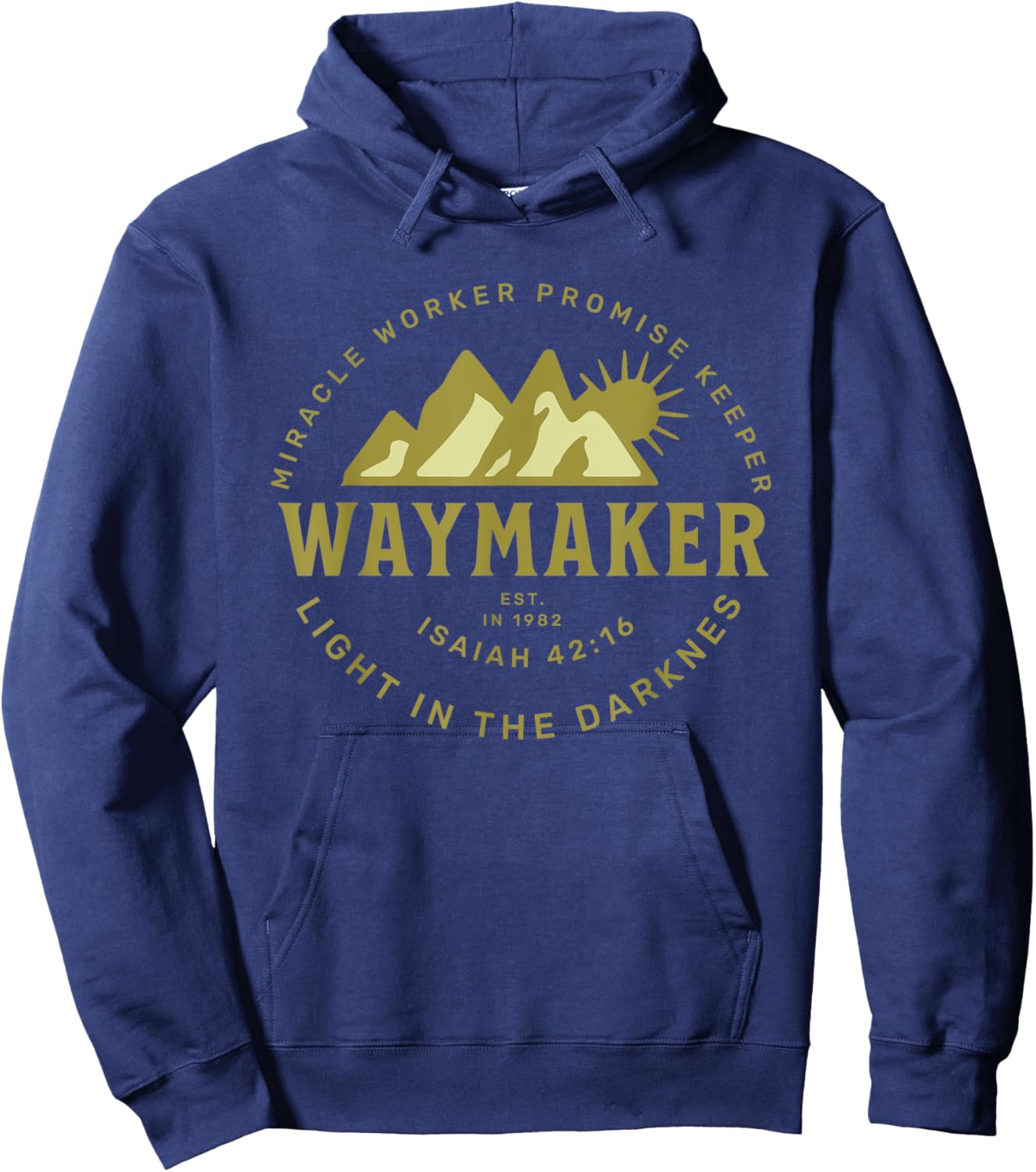 Jesus Christ Waymaker Hoodie - Hoodie | Navy