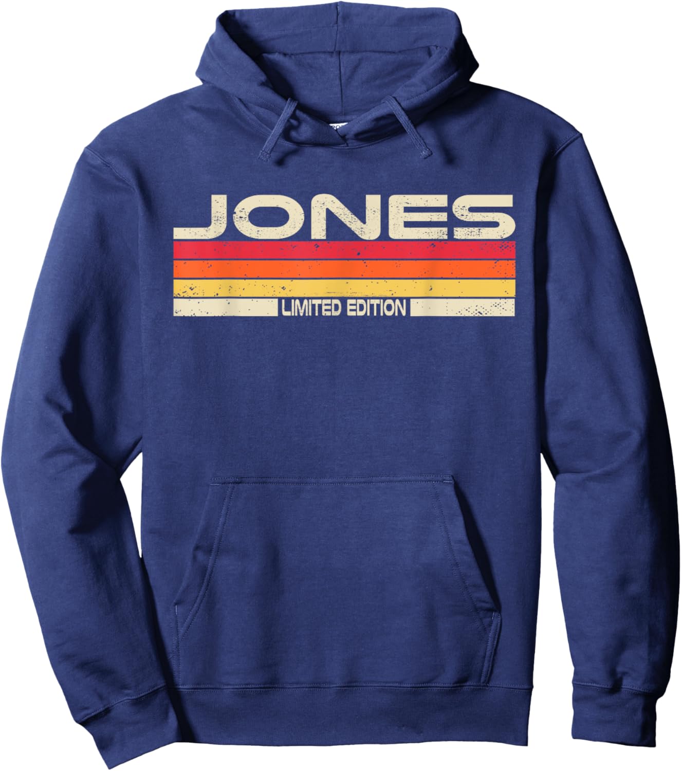Jones Surname Birthday Family Reunion 80s 90s Sunset Hoodie - Hoodie | Navy