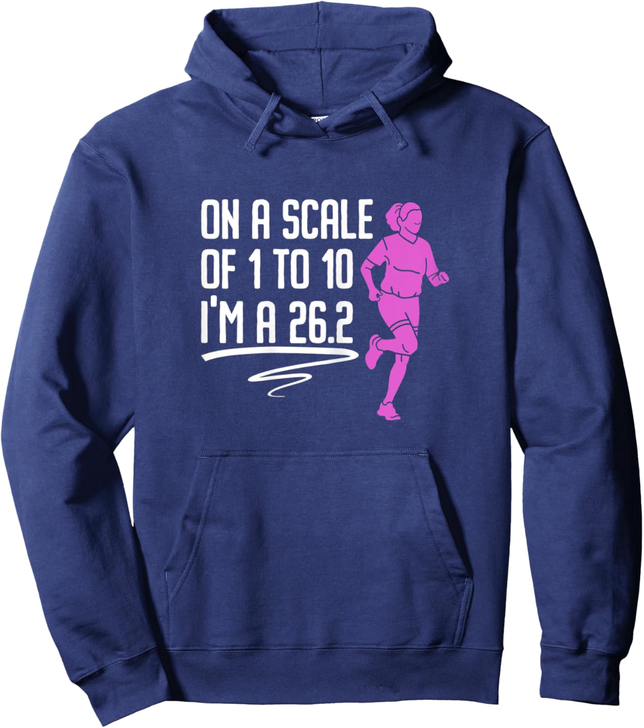 On A Scale Of 1 To 10 I'm A 26.2 - Marathon Race Hoodie - Hoodie | Navy