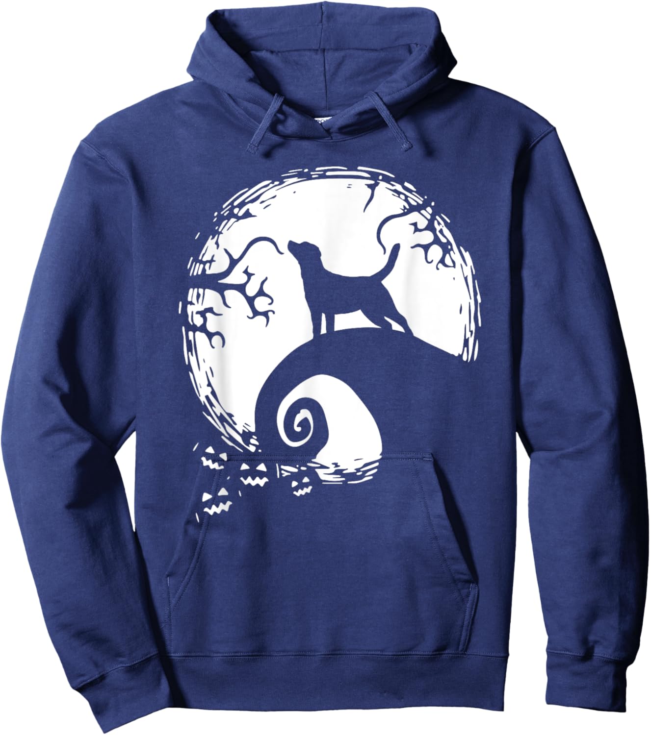 Labrador Retriever And Moon Halloween Hoodie - Hoodie | Navy