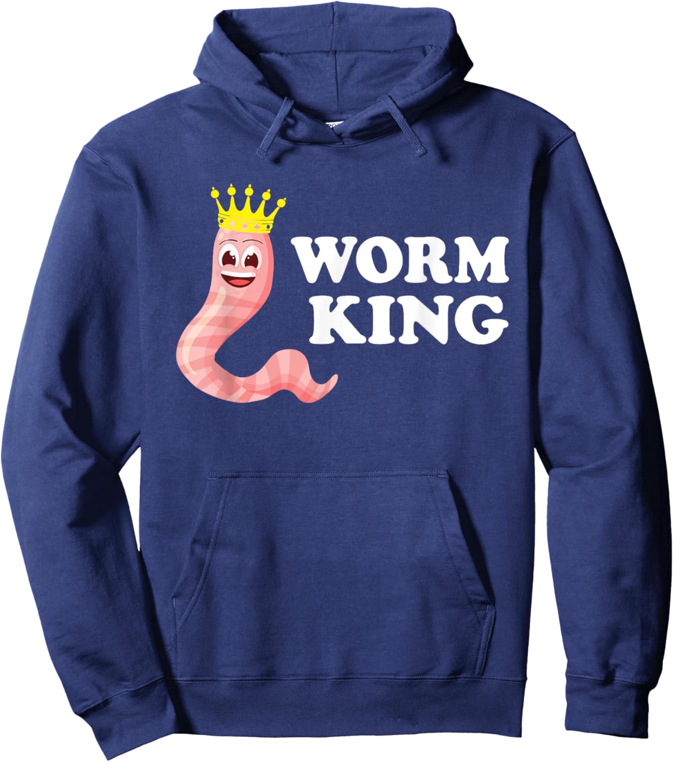 Worm Farmer King Worm Farming Red Wiggler Worm Compost Hoodie - Hoodie | Navy