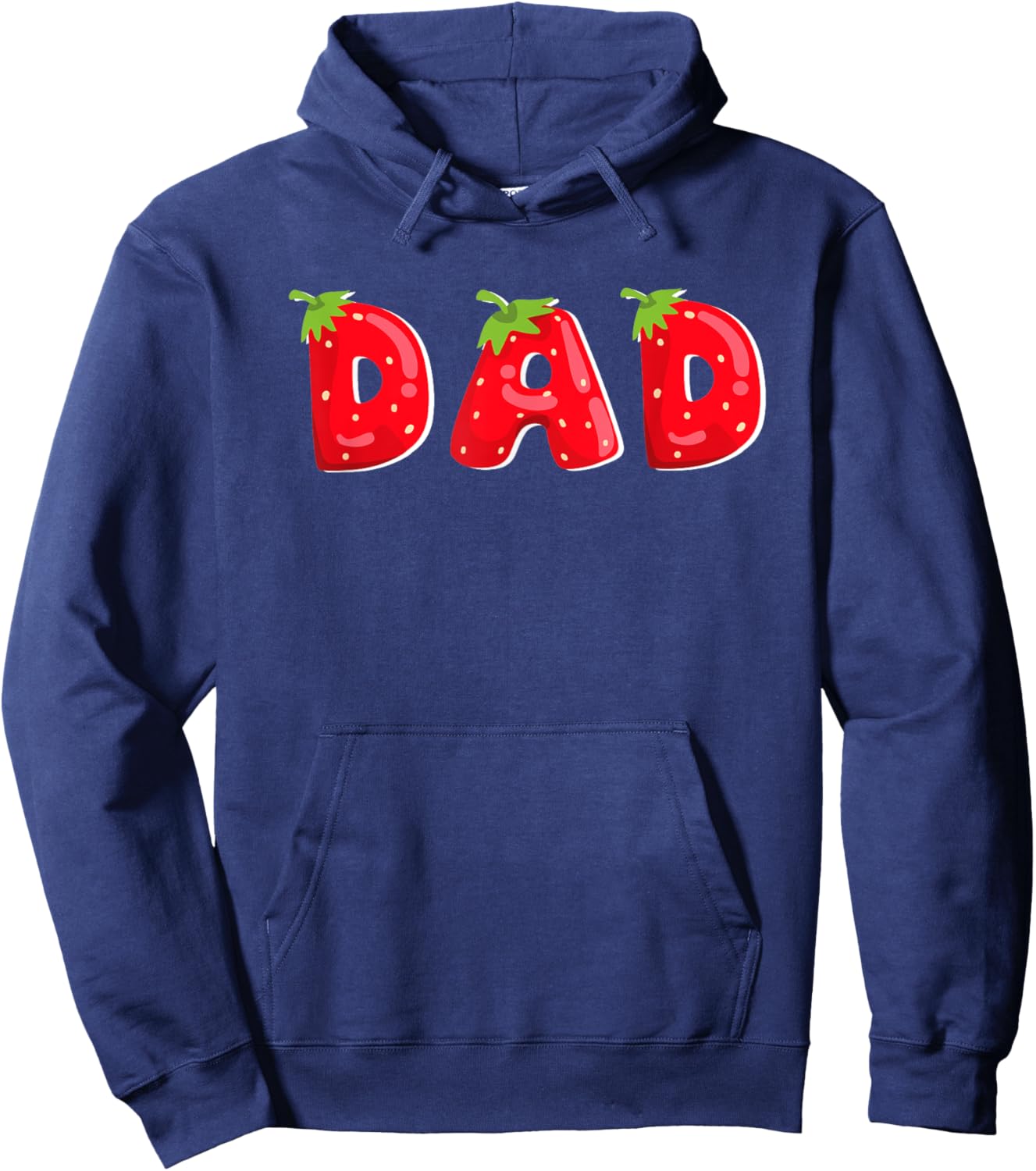 Funny Strawberry Dad Fruit Birthday Family Matching Hoodie - Hoodie | Navy