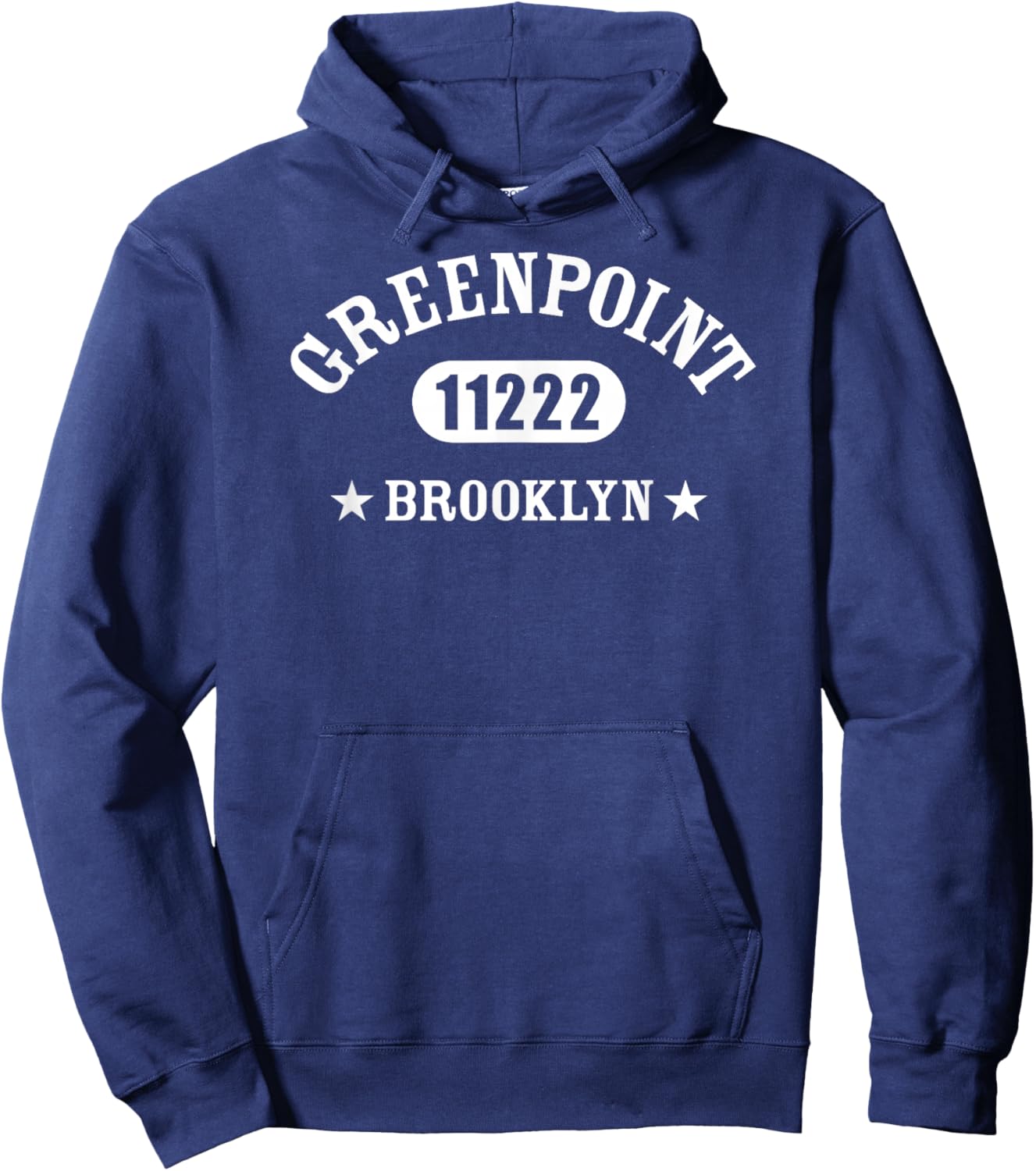 GREENPOINT Brooklyn NY 11222 Athletic Design Hoodie - Hoodie | Navy