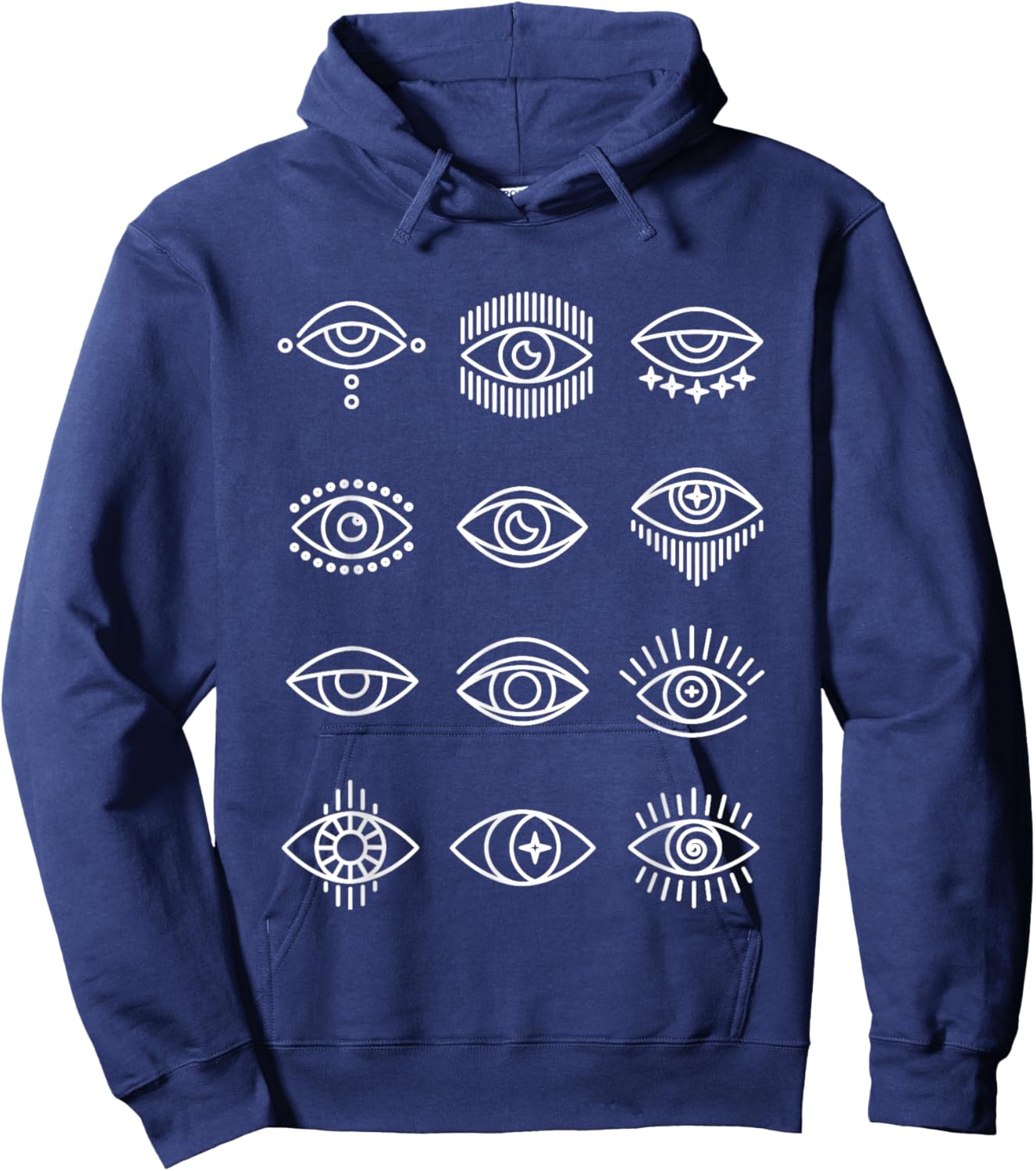 Evil Eye Curse Protection Hand of Hamsa Seeing Eyes Evil Eye Hoodie - Hoodie | Navy