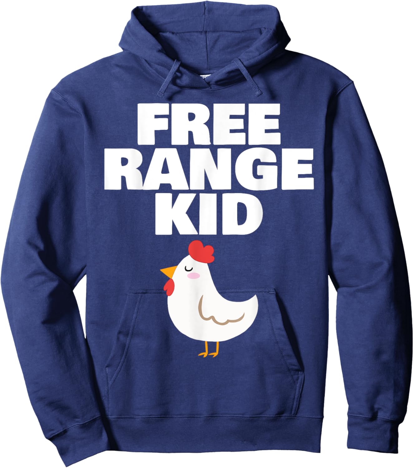 Chicken Free Range Kid Hoodie - Hoodie | Navy
