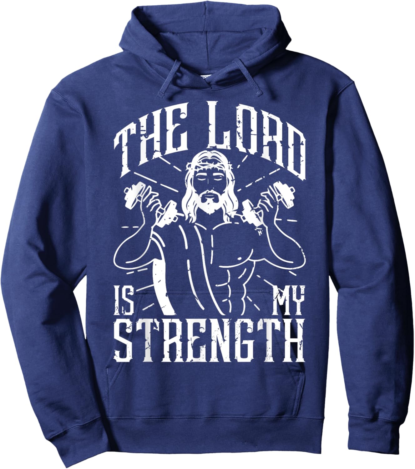 The Lord Is My Strength Jesus Christ Clothes For Gym Hoodie - Hoodie | Navy