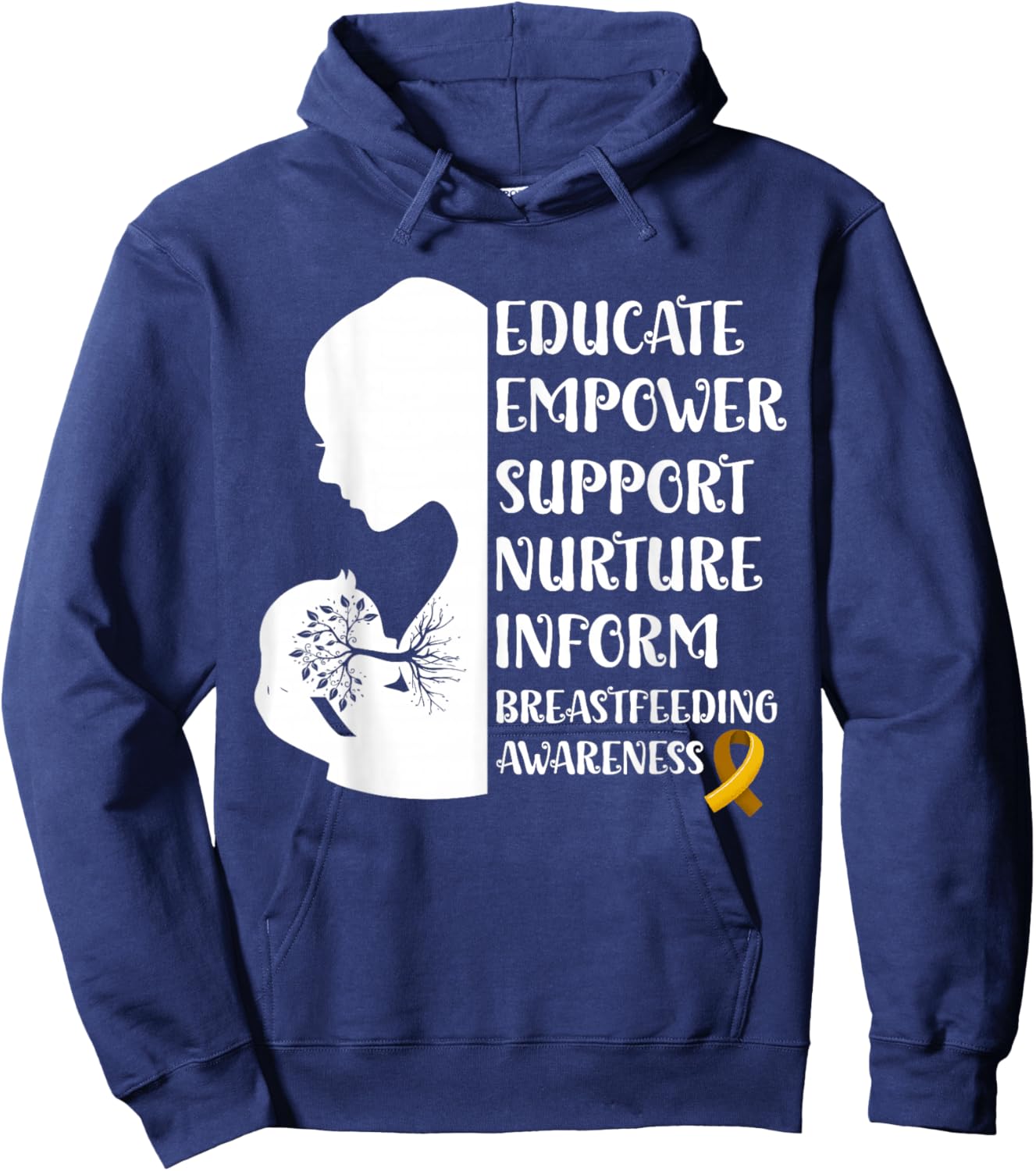 Breastfeeding Awareness Family USA Breast Milk Lactation Hoodie - Hoodie | Navy