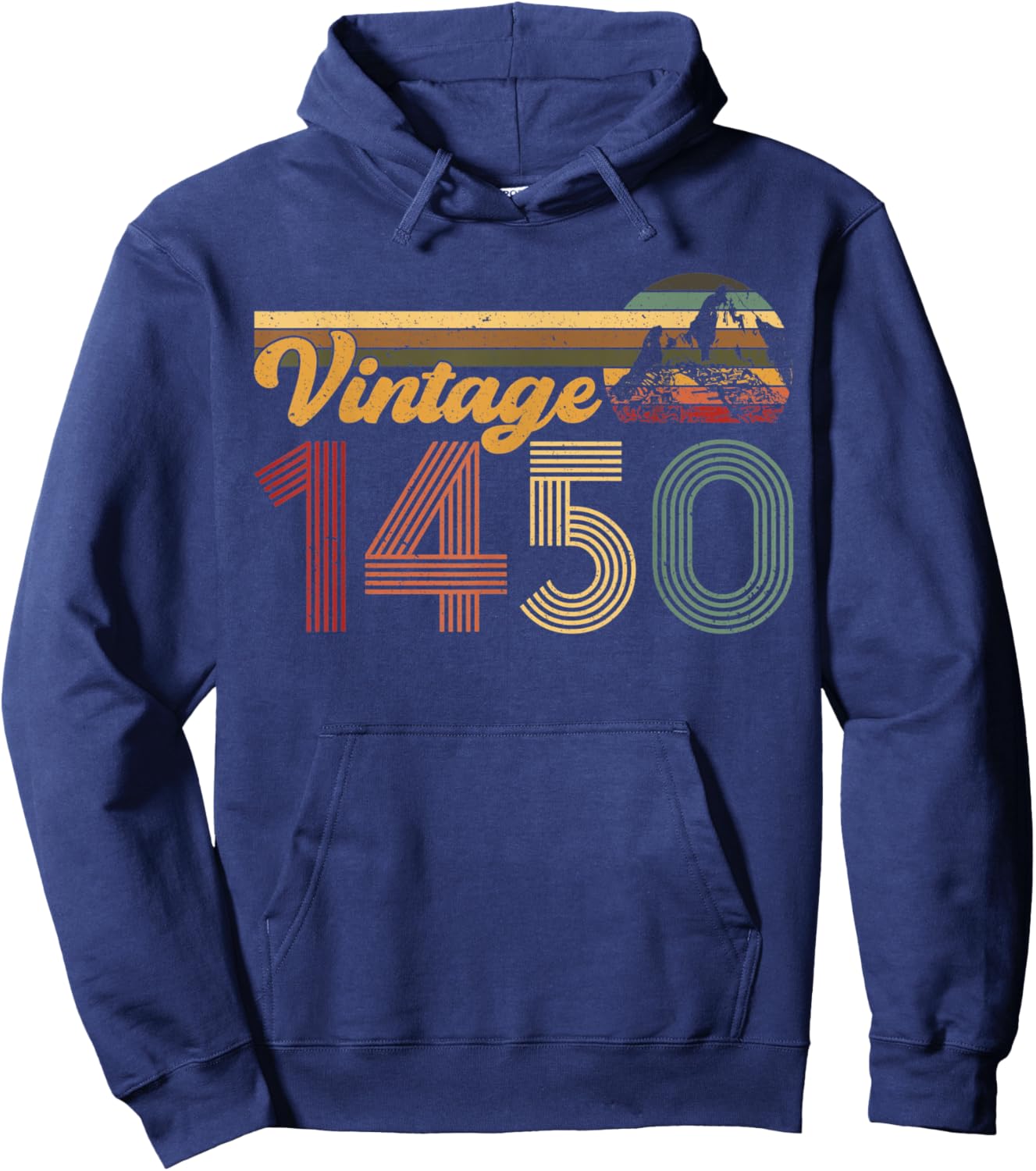 Machu Picchu Peru Inca Retro Vintage Vintage 1450 Hoodie - Hoodie | Navy
