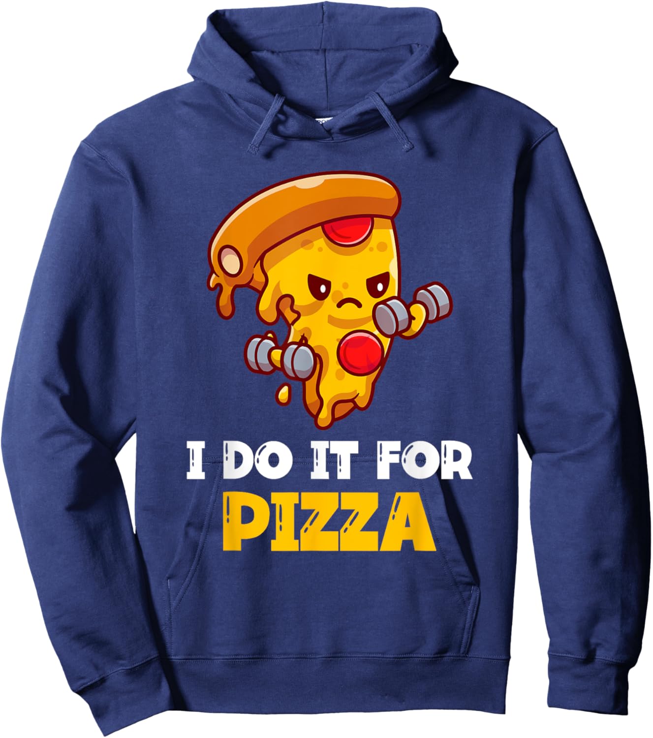 I Do It For Pizza Funny Training Workout Hoodie - Hoodie | Navy
