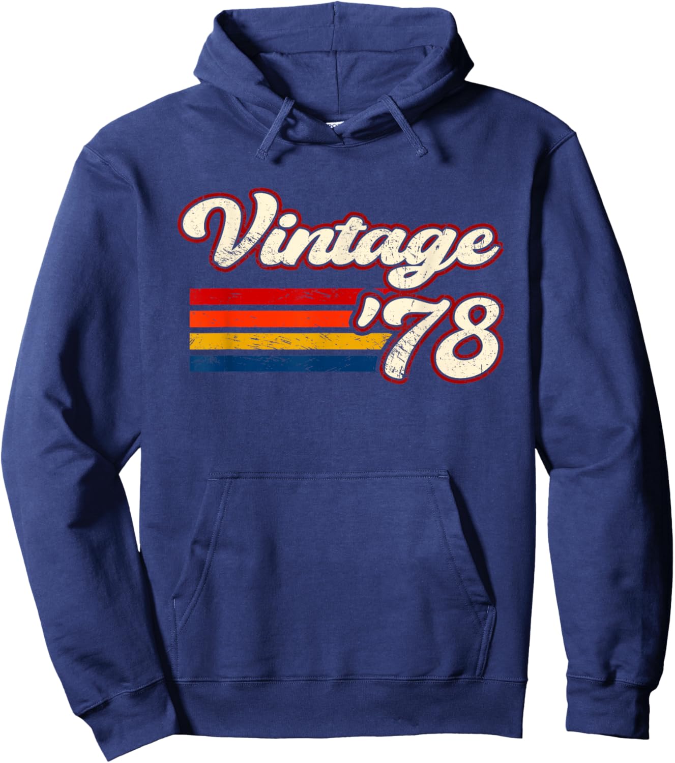 Retro Vintage 78 44 Years Old 44th Birthday Since 1978 Hoodie - Hoodie | Navy