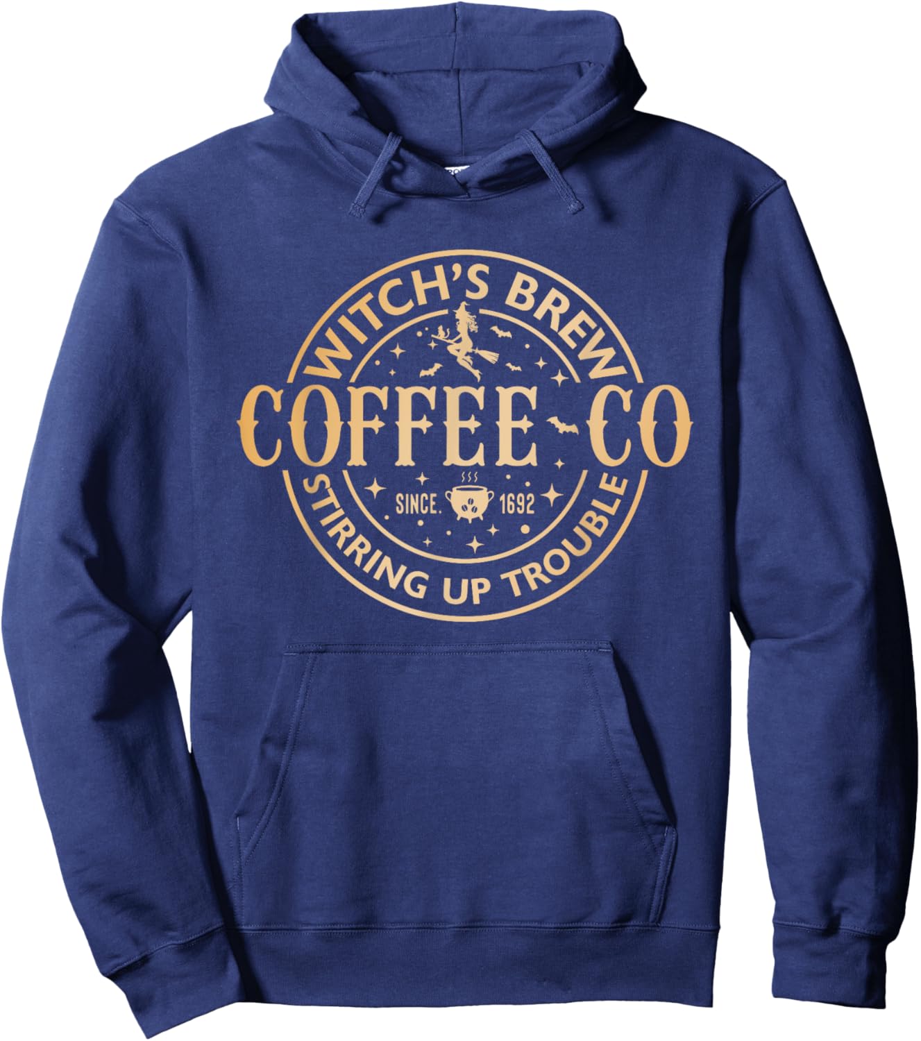 Witches Brew Coffee Co Halloween Witch Coffee Lovers Hoodie - Hoodie | Navy