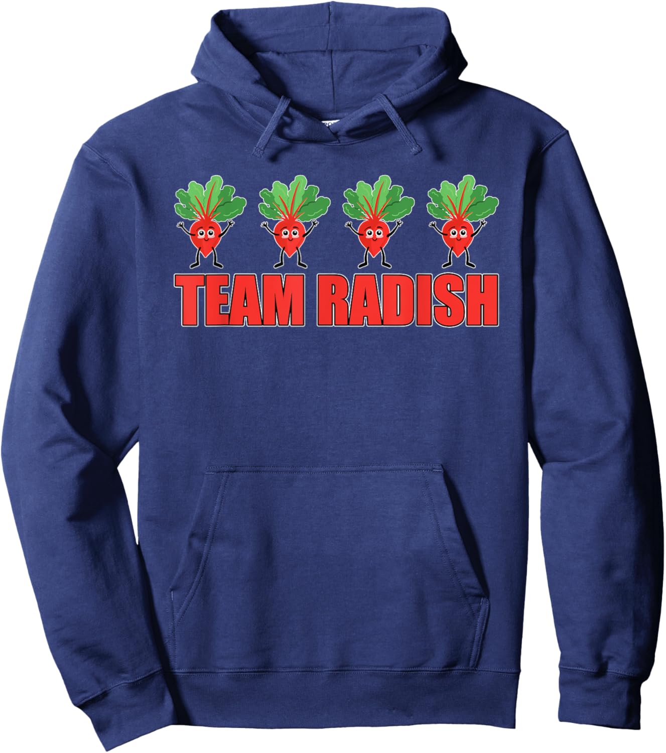 Cute Team Radish Apparel Vegetable Lover Radishes Hoodie - Hoodie | Navy
