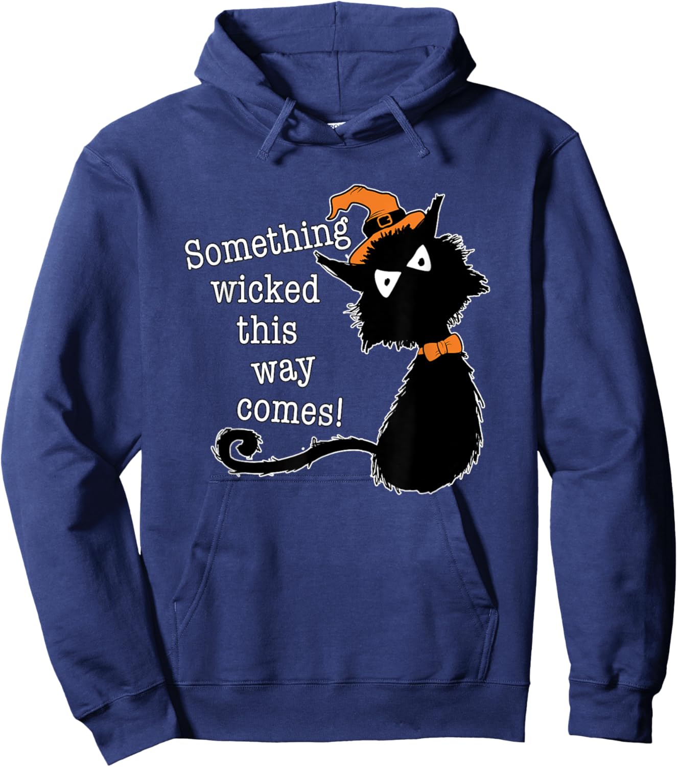 Funny Halloween Cat - Shakespeare Macbeth Quote Hoodie - Hoodie | Navy